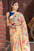 Golden Yellow Digital Print Saree Digital Print Saree Golden Yellow Digital Print Saree saree online