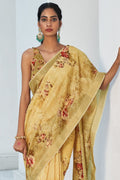 Lemon Yellow Digital Print Saree Digital Print Saree Lemon Yellow Digital Print Saree saree online