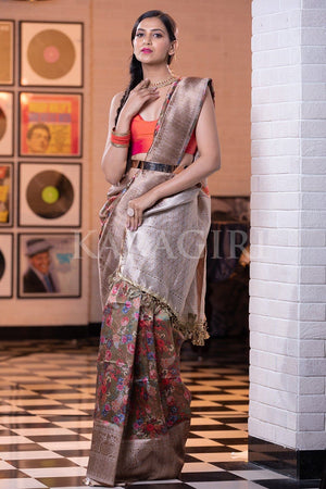 Light Green Digital Print Saree