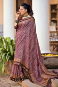Lilac Purple Digital Print Saree digital print saree