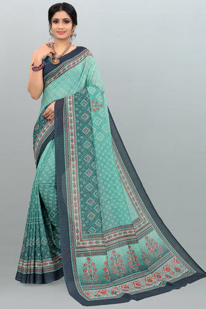 Multicolour Digital Print Saree