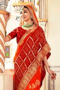 Aerospace Orange Georgette Saree designer saree