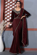 Brown Georgette Saree georgette saree