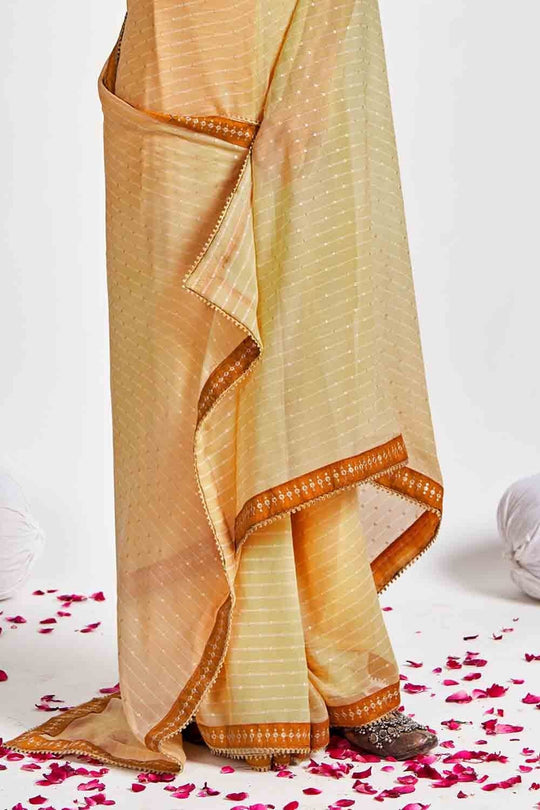 Cream Georgette Saree Georgette Saree Cream Georgette Saree saree online
