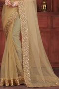 Daffodil Yellow Georgette Saree designer saree