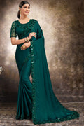 Emerald Green Georgette Saree georgette saree