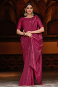 Hibiscus Purple Georgette Saree georgette saree online