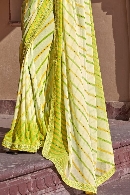 Lawn Green Georgette Saree georgette sarees online