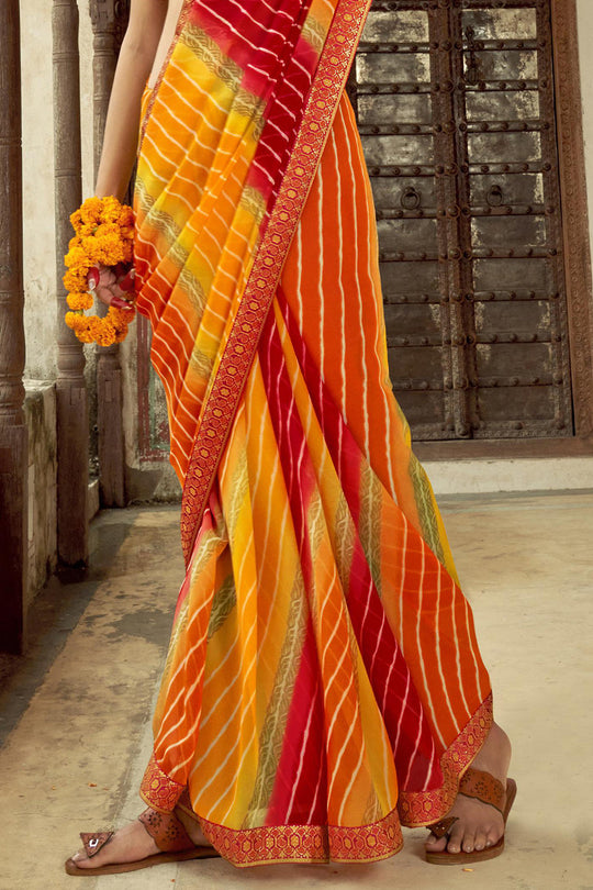 Multicolour Georgette Saree multicolour saree