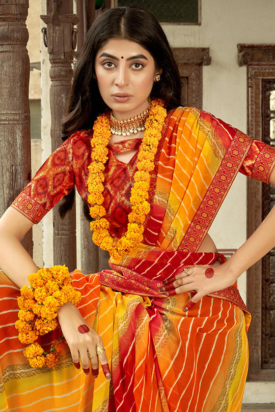 Multicolour Georgette Saree designer saree