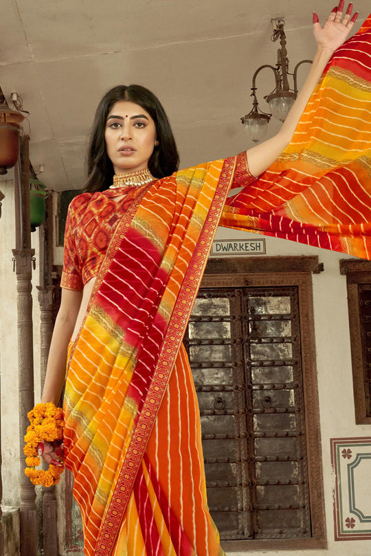Multicolour Georgette Saree sarees for women