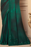 Pine Green Georgette Saree designer saree