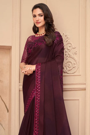 plain georgette saree
