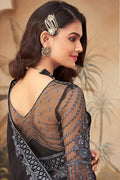 Shadow Black Georgette Saree designer saree