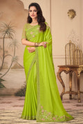 Sheen Green Georgette Saree georgette saree