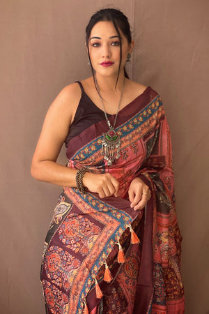 pink saree