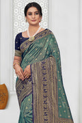 Jungle Green Silk Saree Jungle Green Silk Saree
