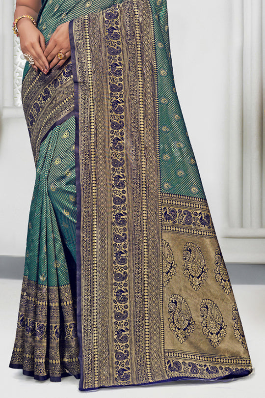 Jungle Green Silk Saree Jungle Green Silk Saree