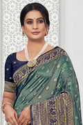 Jungle Green Silk Saree Jungle Green Silk Saree