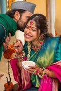 ADITI MALIK in Ocean Blue Kanjivaram Saree ADITI MALIK in Ocean Blue Kanjivaram Saree