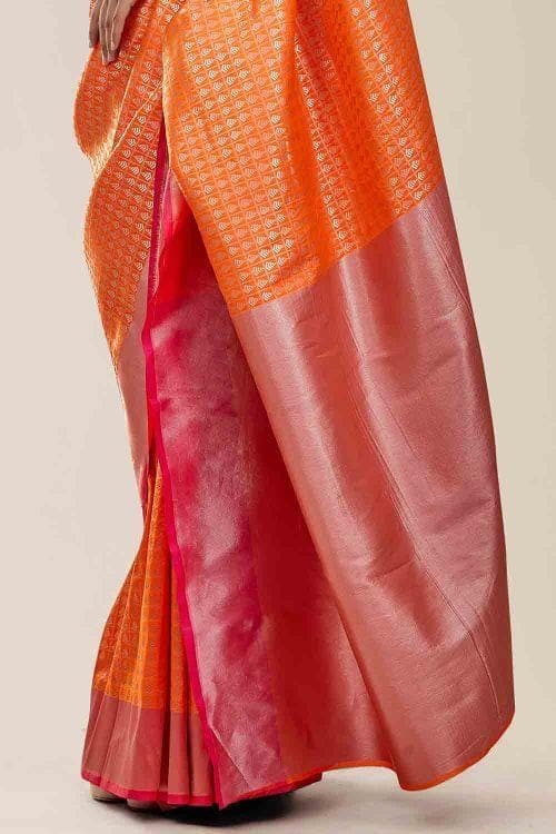 Apricot Orange Kanjivaram Saree Apricot Orange Kanjivaram Saree