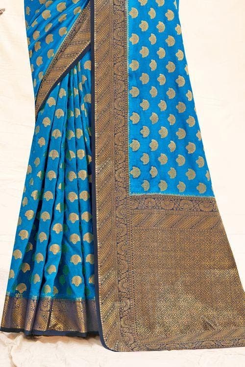 Azure Blue Kanjivaram Saree silk sarees