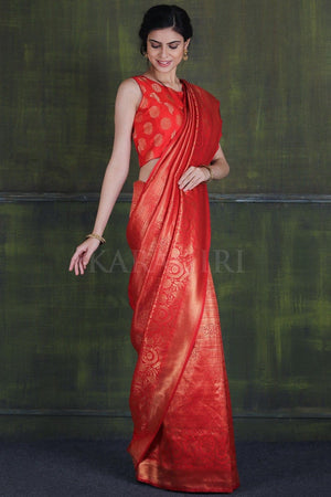 Crimson Red Kanjivaram Saree