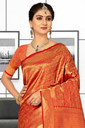 Crimson Red Kanjivaram Saree kanjivaram saree