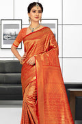 Crimson Red Kanjivaram Saree fancy saree