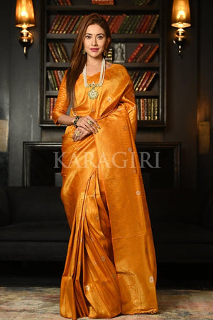 Dijon Yellow Kanjivaram Saree