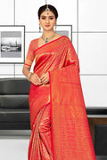 Imperial Red Kanjivaram Saree fancy saree