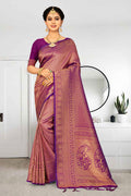 Indigo Purple Kanjivaram Saree purple kanjivaram saree