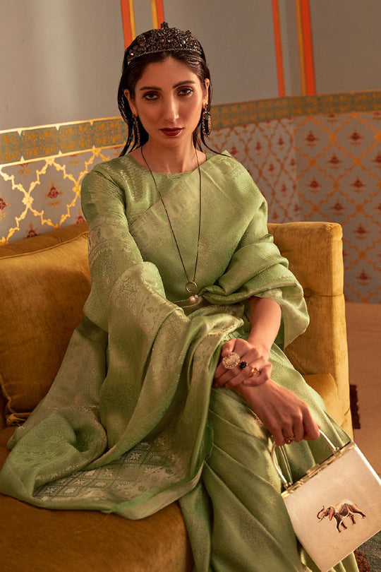 Light Green Kanjivaram Saree kanjivaram sarees for wedding