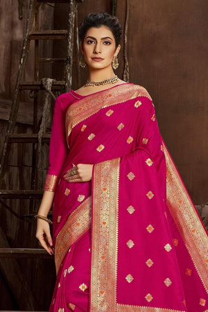 Magenta Pink Kanjivaram Saree