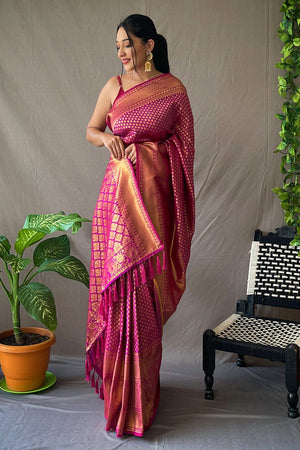 Magenta Purple Kanjivaram Saree