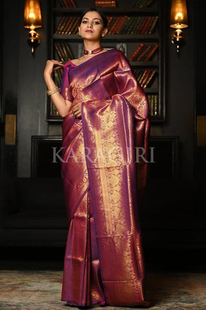 Mauve Purple Kanjivaram Saree