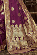 Sangria Purple Kanjivaram Saree Purple Kanjivaram saree online
