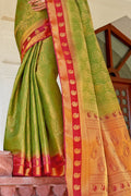 Sheen Green Kanjivaram Saree kanchipuram saree design