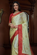 White Dove White Kanjivaram Saree silk saree