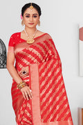 Tart Red Patola Silk Saree Tart Red Patola Silk Saree