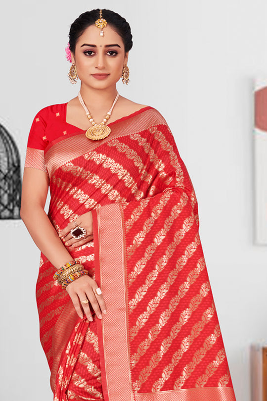 Tart Red Patola Silk Saree Tart Red Patola Silk Saree