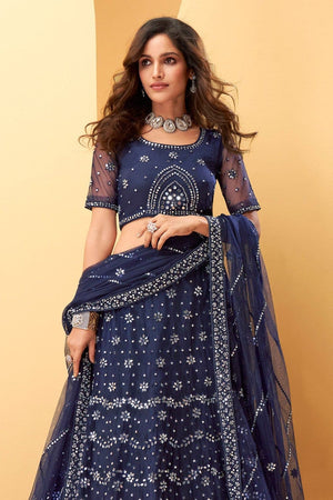 Denim Blue Lehenga Choli