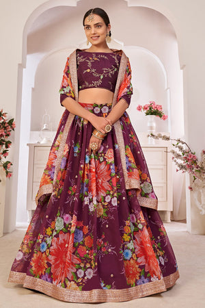 Hibiscus Purple Lehenga Choli