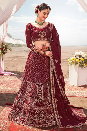 Maroon Lehenga Choli