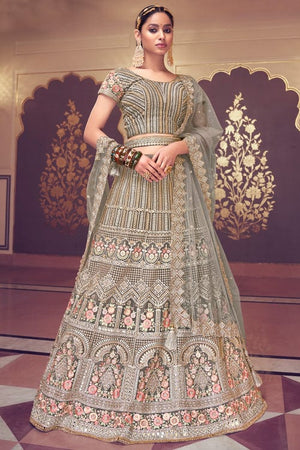 Steel Grey Lehenga Choli