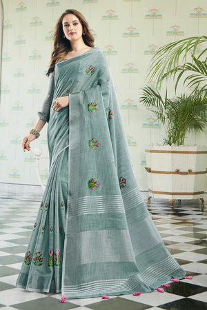 grey saree