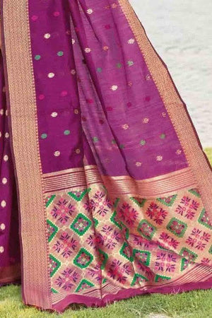 Linen Saree Boysenberry Purple Linen Saree saree online