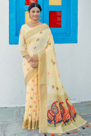 linen saree