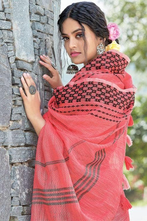 linen saree