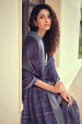 Royal Purple Linen Blend Saree linen saree online